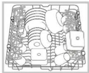 Top-down schematic of a mechanical component with multiple parts and no visible text or symbols