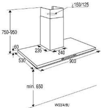 750-950 60 235 240 530 900 min. 650 WG3/4/BU
