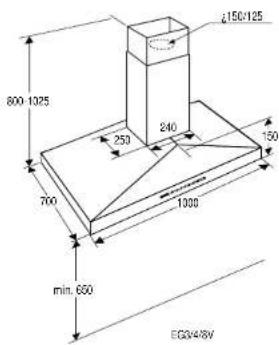 800 1025 250 240 700 1300 min. 650 EC04/8W 2150/125 150