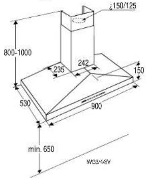 800-1000 235 242 530 900 min. 650 WGS4/8V 150 150/125