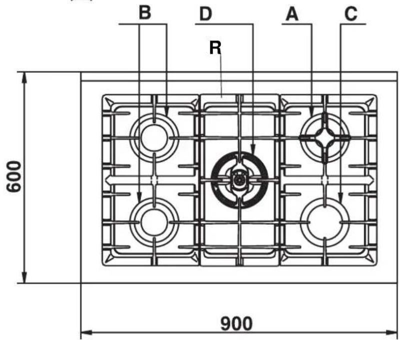 B D A C 600 900