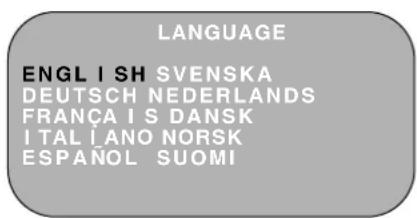 LANGUAGE ENGLISH SVENSKA DEUTSCH NEDERLANDS FRANÇAIS DANSK ITALIANO NORSK ESPAÑOL SUOMI