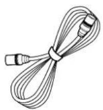 Illustration of a bundle of cables tied with connectors (no text or symbols)