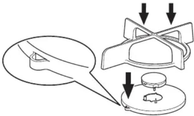 Diagram illustrating a mechanical assembly or disassembly process with labeled components and directional arrows indicating movement.