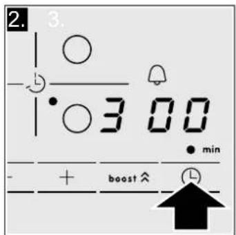 2. 3. - • 3 00 • min - + boost ↑ -