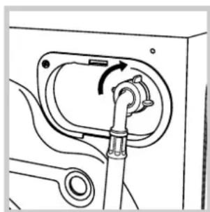 INDESIT WIDL 106 (EX) - Connecting the water inlet hose - 2