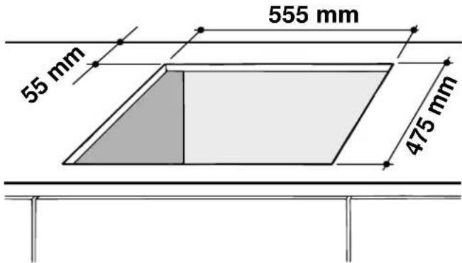 555 mm 55 mm 475 mm
