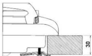 Technical drawing of a mechanical assembly with dimension annotations (no text or symbols present).