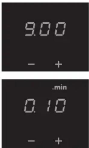 9.00 - + .min 0.10 - +