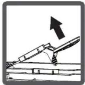 Diagram of an inclined ramp with an upward arrow indicating motion (no text or symbols)