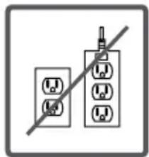 Two electrical socket symbols with a diagonal line crossing them, no text or labels present.