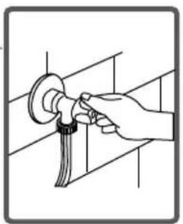 Illustration of a hand using a tool to adjust or install a mechanical component (no text or symbols visible)
