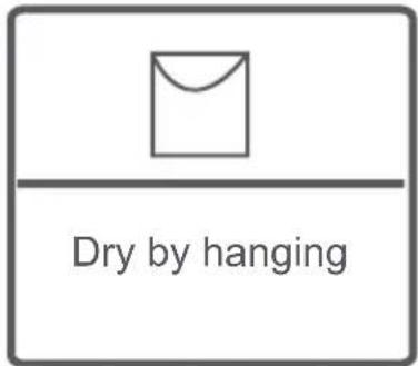 Dry by hanging