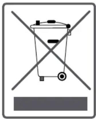 Prohibition sign for a trash bin crossed with crossed lines, indicating no waste or discharge.