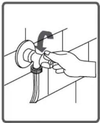 Illustration of a hand using a tool to adjust or install a mechanical component (no text or symbols visible)