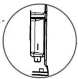 Technical line drawing of a mechanical component inside a circular frame (no text or symbols)