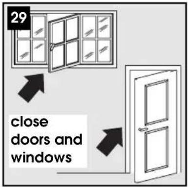 29 close doors and windows