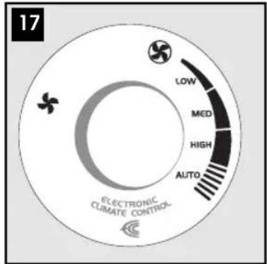 17 ELECTRONIC CLIMATE CONTROL LOW MED HIGH AUTO