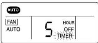AUTO FAN AUTO 5 HOUR OFF TIMER