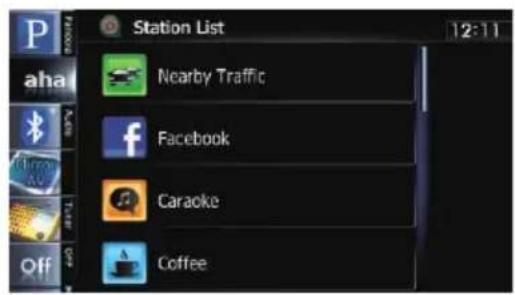 Station List 12:11 Nearby Traffic Facebook Caraoke Coffee