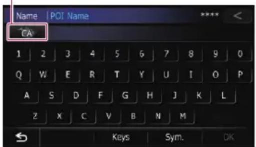 Name | POI Name CA 1 2 3 4 5 6 7 8 9 0 Q W E R T Y U I O P A S D F G H J K L Z X C V B N M Keys Sym. OK
