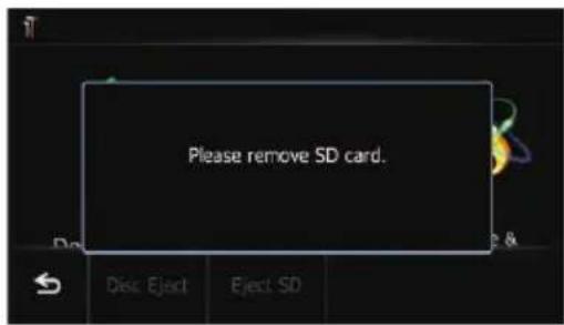 Please remove SD card. Disc. Eject Eject SD