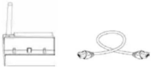 Technical line drawing of a device with a bulb and coiled cable (no text or symbols)