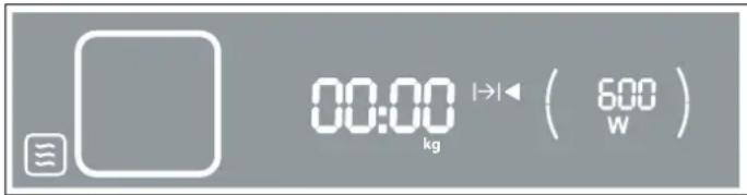00:00 |→|← ( 600 ) kg W