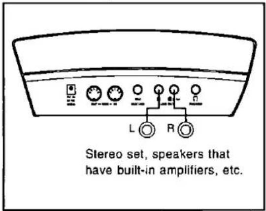 Stereo set, speakers that have built-in amplifiers, etc.