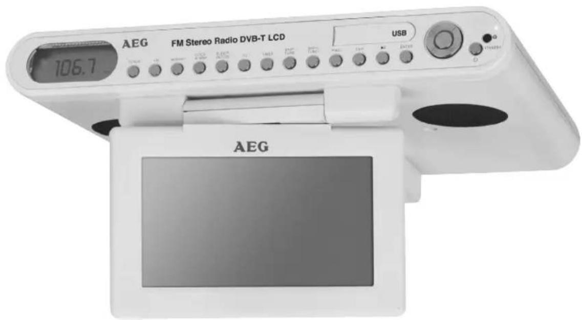 AEG FM Stereo Radio DVB-T LCD USB 106.7 AEG