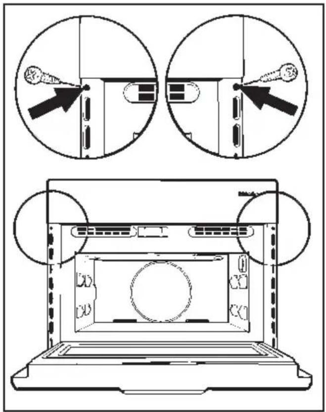 Technical diagram showing three views of a device with labeled components and directional arrows indicating assembly or positioning.