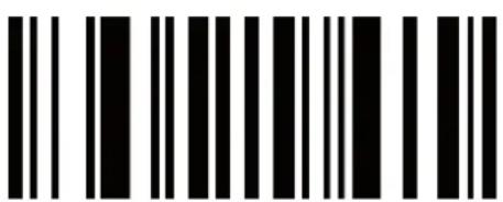 Black and white barcode image with vertical lines on both sides