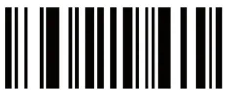 Black and white barcode image with vertical lines on both sides