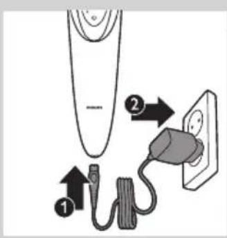 Diagram showing a remote control device connected to an electrical outlet, with labeled parts and directional arrows indicating connection.