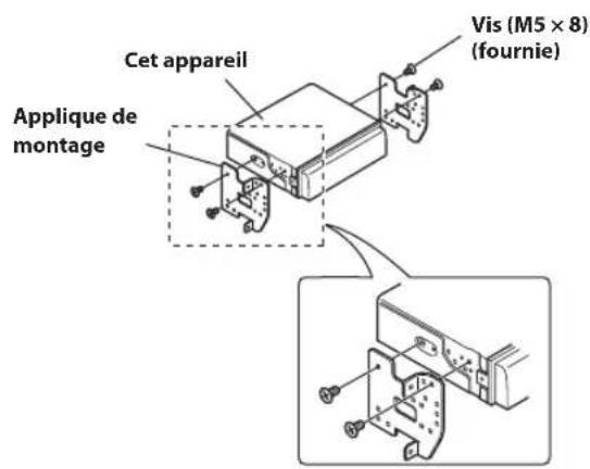 Cet appareil Vis (M5 × 8) (fournie) Applique de montage