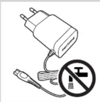 Electric plug connected to a cable with a no-smoking symbol (no text or labels)