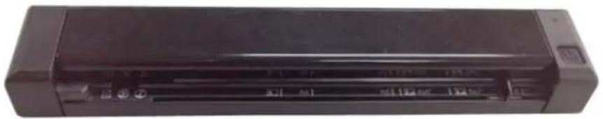 Exterior view of a black air conditioner unit (no visible text or symbols)