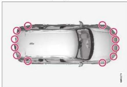 VOLVO V90 Cross Country (2017) - Entretien recommandé de l'aide au stationnement - 1
