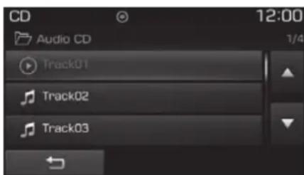 CD Audio CD Track01 Track02 Track03 12:00 1/4