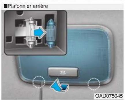 Plafonnier arrière OAD075045