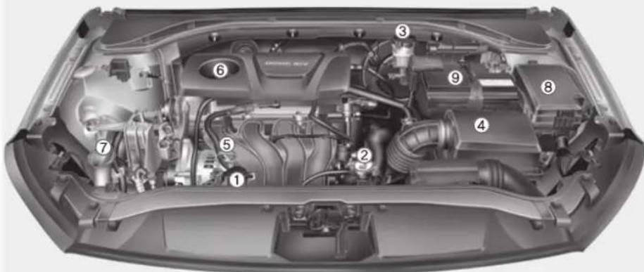 HYUNDAI Elantra (2017) - ■ Moteur essence (Gamma 1,6 MPI) - 1