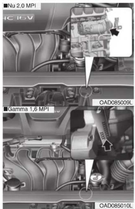 ■Nu 2,0 MPI HC 16V ■Gamma 1,6 MPI OAD085009L OAD085010L