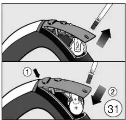 Diagram illustrating tire repair steps with numbered instructions and directional arrows.
