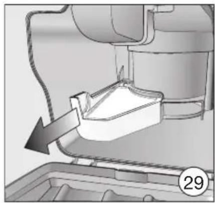 Mechanical component diagram showing a lever mechanism with an arrow indicating motion (no text or symbols present).