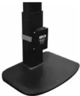 Close-up of a black mechanical device with a base and top, no visible text or symbols.