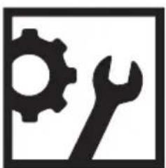 Icon of a gear and wrench inside a square frame (no text or symbols)