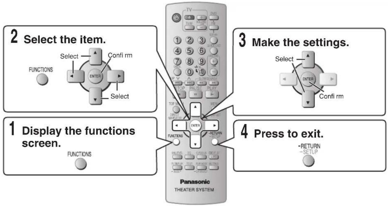 PANASONIC SC-PT160 - To exit the screen - 1