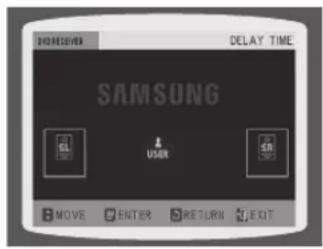 DO-RECEIVER DELAY TIME SAMSUNG SL USER SN MOVE ENTER RETURN EXIT