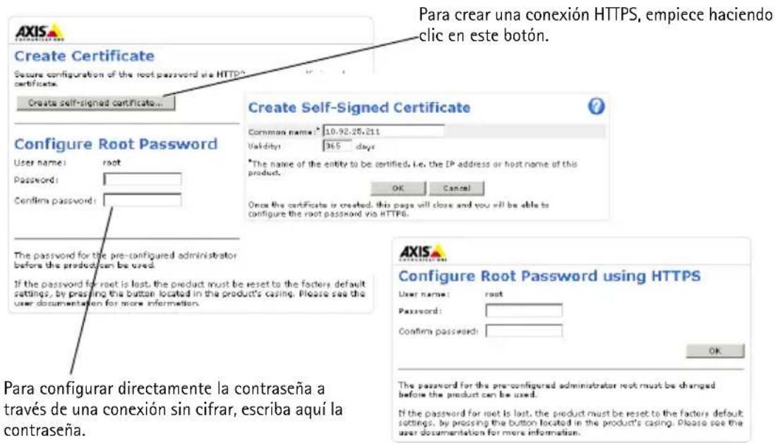 AXIS Q1602 - Configure la contraseña - 1