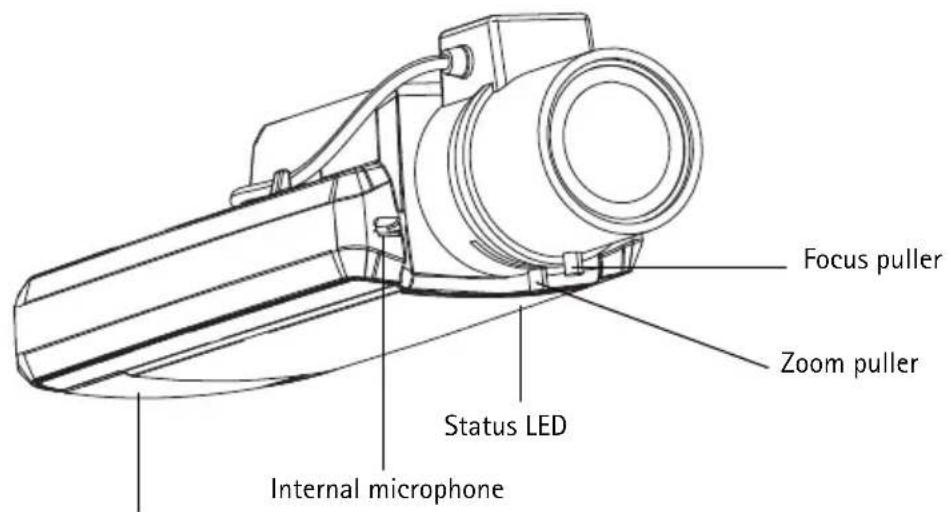 Focus puller Zoom puller Status LED Internal microphone